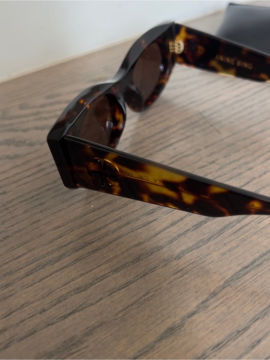 Anine Bing Madrid Sunglasses in Dark Tortoise main image 4